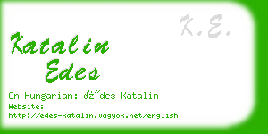 katalin edes business card